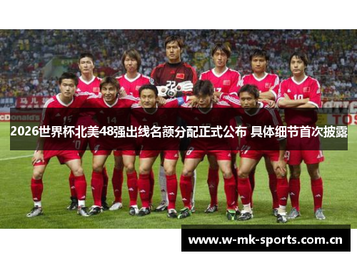 2026世界杯北美48强出线名额分配正式公布 具体细节首次披露